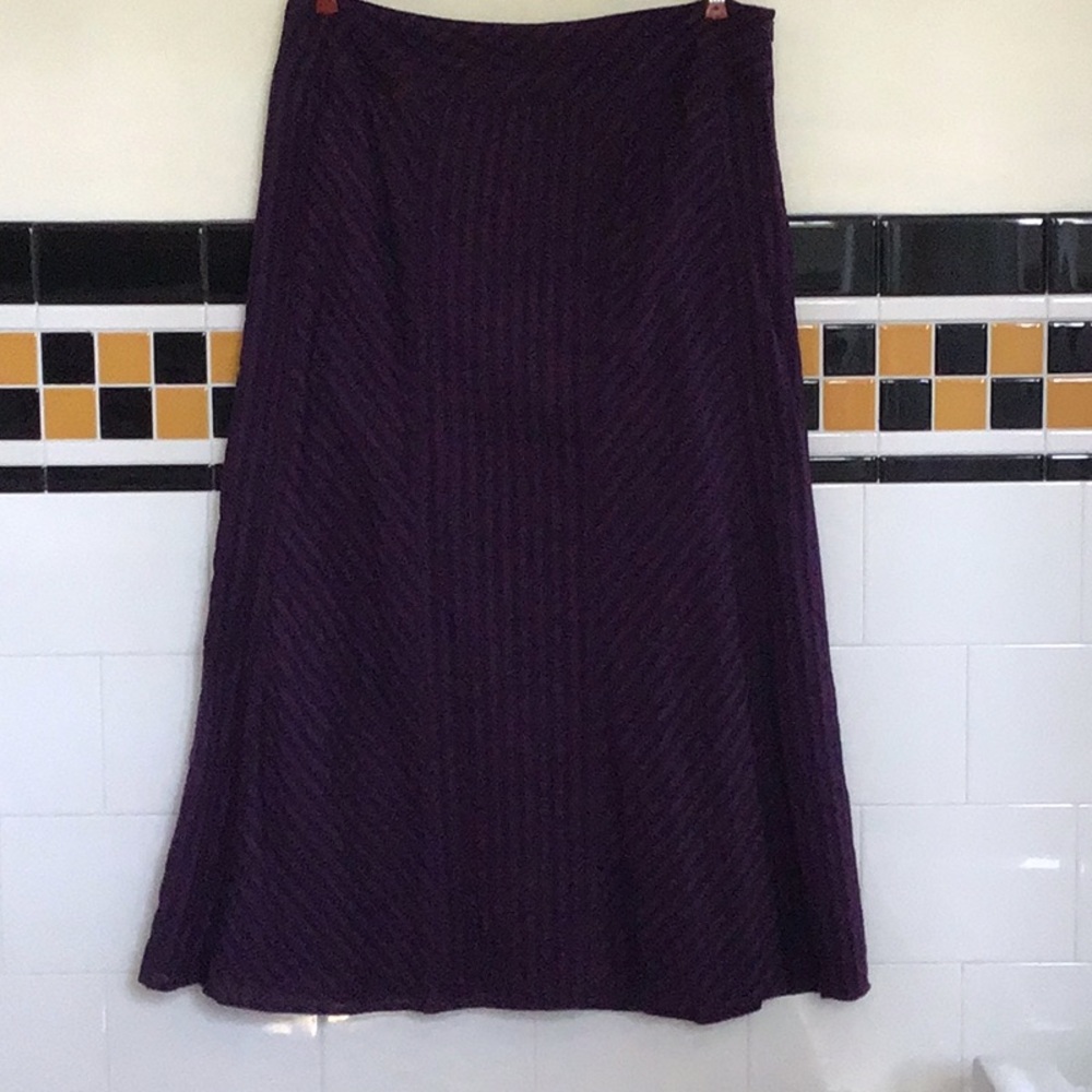 Talbots skirt eyelet cotton with lining purple